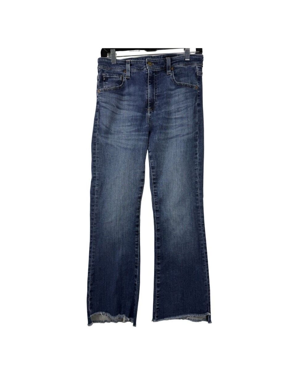 AG Farrah Boot Crop Jeans Womens 29 Mid Rise Raw Hem Denim